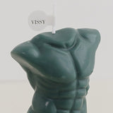 Male's Body Wax Scented Candle Human Body Curve Home Decor Dark Green