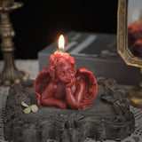 3D Cute Angel Candle Decorative Candle Bathroom Birthday Holiday Gifts red