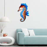 Seahorse Wall Decor for Home Living Room Garden Fence Yard Ornament Red