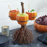 Halloween Pumpkin Snack Bowl Stand Sweets Candy Bowl Party Serving 3 Bowls