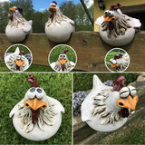 Maxbell Chicken Garden Statue Decor Craft Hen Sculpture Animal Garden Yard Lawn B