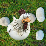 Maxbell Chicken Garden Statue Decor Craft Hen Sculpture Animal Garden Yard Lawn B