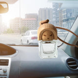 Car Hanging Empty Glass Perfume Bottle Air Freshener Pendant Oil Bottle