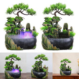 Maxbell Table Fountain Rockery Landscape Bonsai Statue Spray Water Fountain No Fog