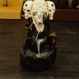 Halloween Statue Backflow Incense Censer Burner Waterfall Smoke Cone Holder