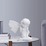 Resin Angel Cherub Figurine Sculpture Desktop Decoration Fairy Angel