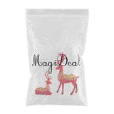 Maxbell Elk Statue Resin Crafts Figurine Sculpture Home Christmas Decors Red