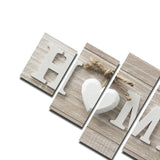 Maxbell 5Pcs Concise Wall Painting Home Letter Printed Photo Wedding Decor Size B