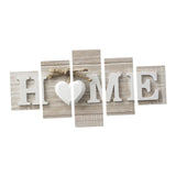 Maxbell 5Pcs Concise Wall Painting Home Letter Printed Photo Wedding Decor Size B