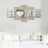 Maxbell 5Pcs Concise Wall Painting Home Letter Printed Photo Wedding Decor Size B