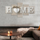 Maxbell 5Pcs Concise Wall Painting Home Letter Printed Photo Wedding Decor Size B