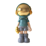 Maxbell Astronaut Statue Sculpture Figurine Home Collectible Desktop Decor Blue