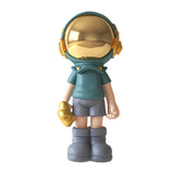 Maxbell Astronaut Statue Sculpture Figurine Home Collectible Desktop Decor Blue