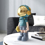 Maxbell Astronaut Statue Sculpture Figurine Home Collectible Desktop Decor Blue