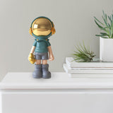 Maxbell Astronaut Statue Sculpture Figurine Home Collectible Desktop Decor Blue