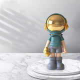 Maxbell Astronaut Statue Sculpture Figurine Home Collectible Desktop Decor Blue