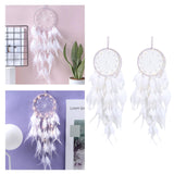 Maxbell Woven Dream Catcher Chic Tapestries Wall Hanging Bedroom Decor with Light Without Light