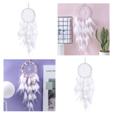 Maxbell Woven Dream Catcher Chic Tapestries Wall Hanging Bedroom Decor with Light Without Light