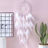 Maxbell Woven Dream Catcher Chic Tapestries Wall Hanging Bedroom Decor with Light Without Light