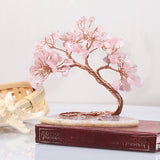 Maxbell Rose Quartz Gemstone Tree Home Decoration Fortune for Car Wedding Home Pink