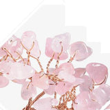 Maxbell Rose Quartz Gemstone Tree Home Decoration Fortune for Car Wedding Home Pink
