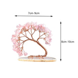 Maxbell Rose Quartz Gemstone Tree Home Decoration Fortune for Car Wedding Home Pink