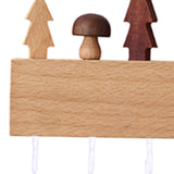 Maxbell Wall Mounted Wood Key Holder Storage Hanger Shelf Hook Home Entryway Decor White