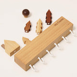 Maxbell Wall Mounted Wood Key Holder Storage Hanger Shelf Hook Home Entryway Decor White