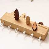 Maxbell Wall Mounted Wood Key Holder Storage Hanger Shelf Hook Home Entryway Decor White