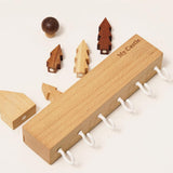 Maxbell Wall Mounted Wood Key Holder Storage Hanger Shelf Hook Home Entryway Decor White