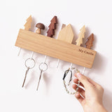 Maxbell Wall Mounted Wood Key Holder Storage Hanger Shelf Hook Home Entryway Decor White