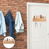 Maxbell Wall Mounted Wood Key Holder Storage Hanger Shelf Hook Home Entryway Decor White