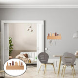 Maxbell Wall Mounted Wood Key Holder Storage Hanger Shelf Hook Home Entryway Decor White