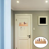 Maxbell Wall Mounted Wood Key Holder Storage Hanger Shelf Hook Home Entryway Decor White