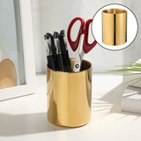 Maxbell Gold Pen Holder Makeup Brush Cup Flower Pot Pencil Storage Container Vase