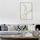 Maxbell Women Figure Art Print Aesthetic Line Drawing Gold Wall Decor Beautiful legs
