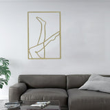 Maxbell Women Figure Art Print Aesthetic Line Drawing Gold Wall Decor Beautiful legs