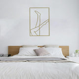 Maxbell Women Figure Art Print Aesthetic Line Drawing Gold Wall Decor Beautiful legs