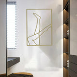 Maxbell Women Figure Art Print Aesthetic Line Drawing Gold Wall Decor Beautiful legs