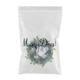 Maxbell Rose Wreath Colorful Round Front Door Vine Hanging for Home Party Halloween Blue Haze