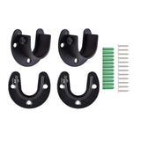 Maxbell 4x Wardrobe Pipe Bracket Flange Holder Wall Mount Heavy Duty Hanging 32mm