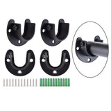 Maxbell 4x Wardrobe Pipe Bracket Flange Holder Wall Mount Heavy Duty Hanging 32mm