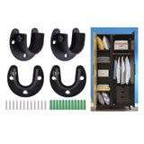 Maxbell 4x Wardrobe Pipe Bracket Flange Holder Wall Mount Heavy Duty Hanging 32mm