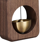 Maxbell Wind Chime with Brass Bell Hanging Walnut for Home Office Door  Black Walnut