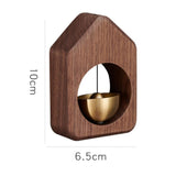 Maxbell Wind Chime with Brass Bell Hanging Walnut for Home Office Door  Black Walnut