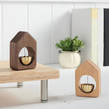 Maxbell Wind Chime with Brass Bell Hanging Walnut for Home Office Door  Black Walnut