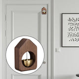 Maxbell Wind Chime with Brass Bell Hanging Walnut for Home Office Door  Black Walnut