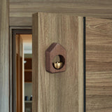 Maxbell Wind Chime with Brass Bell Hanging Walnut for Home Office Door  Black Walnut