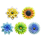 Maxbell Metal Wall Hanging Floral 3D Garden Fence Art for Indoor Outdoors Cineraria