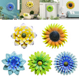 Maxbell Metal Wall Hanging Floral 3D Garden Fence Art for Indoor Outdoors Cineraria
